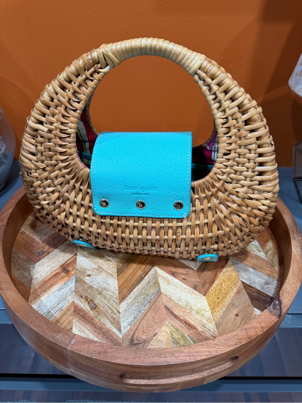 Kate Spade New York Santiago Plantation Wicker Basket Purse - Picture 2 of 3